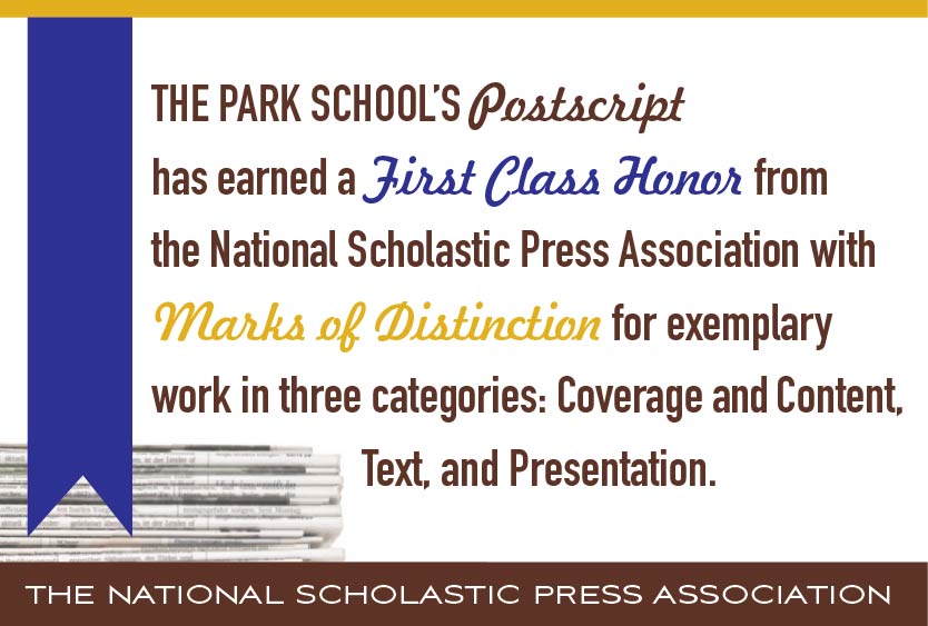 Postscript Awarded First Class Honor from The National Scholastic Press Association