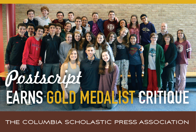 2017-18 Postscript Receives Gold Medalist Critique from Columbia Scholastic Press Association