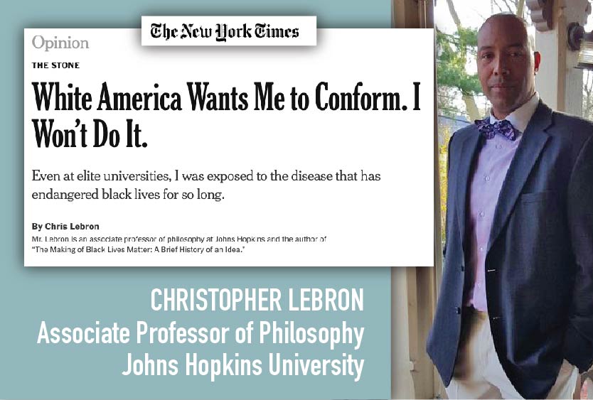 Dr. Chris Lebron, Johns Hopkins University Professor and Park School Parent, Publishes Op-Ed in New York Times